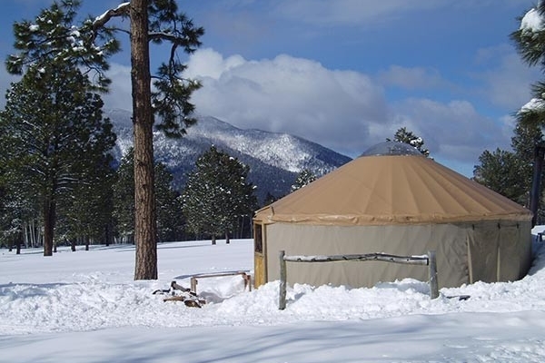 Aspen Yurt in Winter