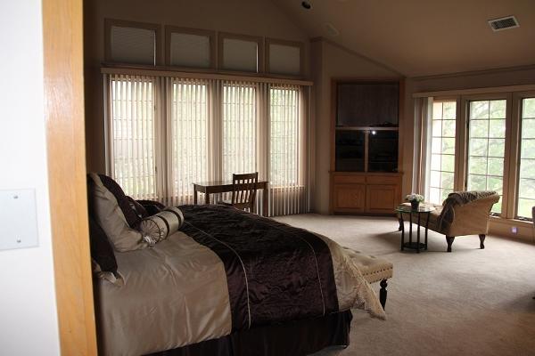 2000 Sq Ft  Master Suite with sitting areas and fireplace