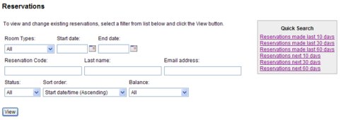 Reservation search