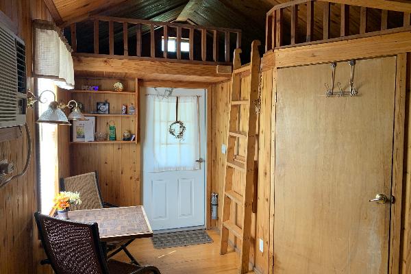 Cholla Cabin - Sleeping Loft, Sitting Area