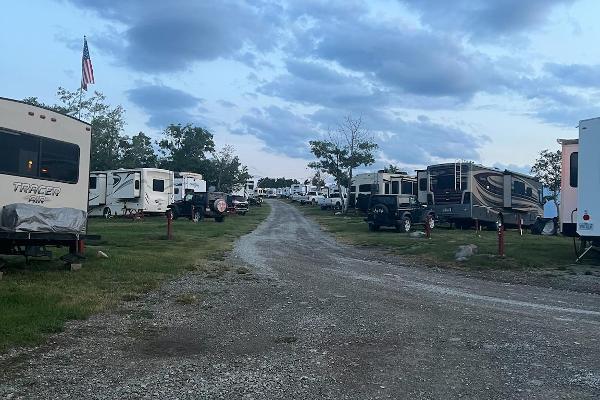 Full hookup sites to the left