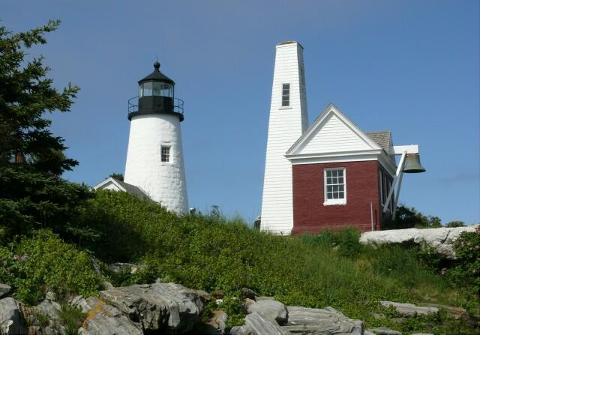 Lighthouses on the rocky coast of Maine