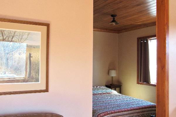 Warm pine ceilings line all of our cabins.