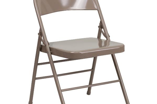 Brown Metal Folding Chairs 