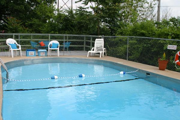 Relax in our sparkling blue pool!