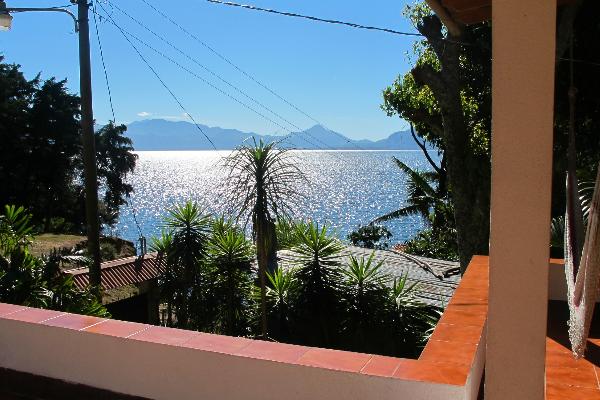 Enjoy the view of the lake from the upper balcony