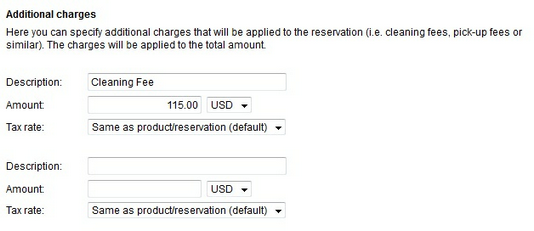 Additional charges