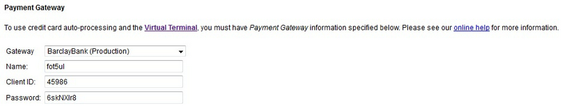 BarclayBank setup