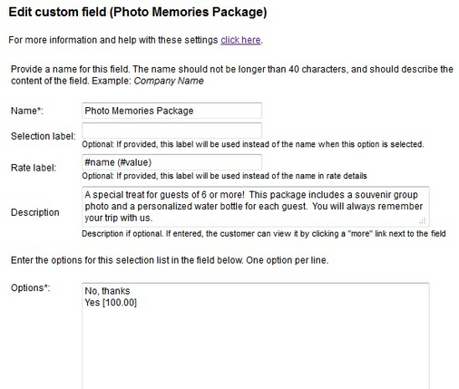 Photo Memories - display rule example