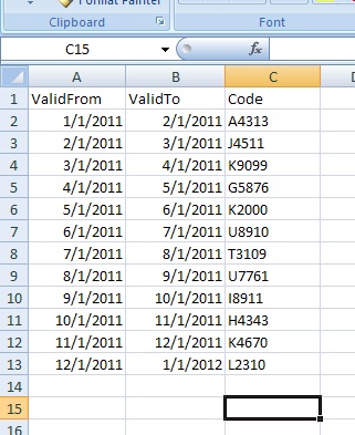 entry code file format